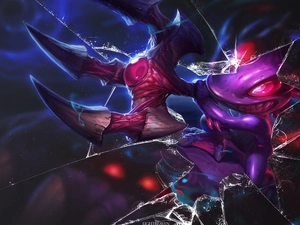 Cracked, screen, Void, League Of Legends, Fizz