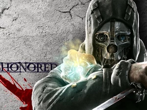 dishonored, Mask, dagger, a man