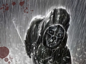 dishonored, Mask, Rain, Corvo Attano