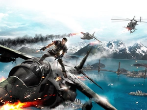 Just Cause 2, Planes, Fight, soldier
