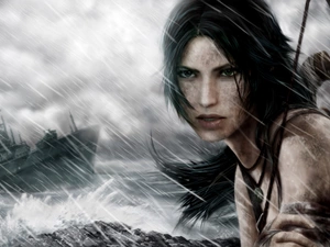 Rain, Lara, Tomb, Raider, Ship, Croft