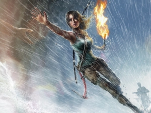 Lara Croft, game, torch, Bow, hand, Rise of the Tomb Raider