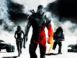 Black and white, Shepard, Mass Effect