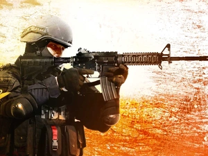 gun, Counter Strike, soldier