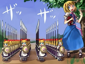 spears, Touhou, warriors