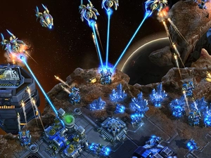 cosmic, Starcraft 2, Town, Universe, laser, Ship