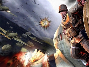 soldier, game, plane, war, Corporal Boyd Travers, Medal of Honor: Airborne