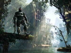 form, Crysis 3, trees, viewes, water, armed