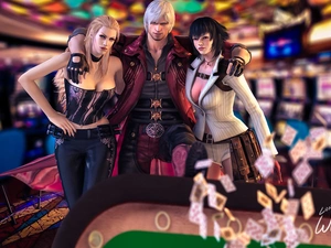 Devil May Cry, Trish, Lady, Dante