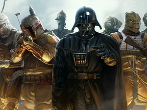 Star Wars, mask, Weapons, Characters