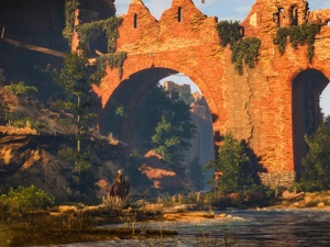 Horse, ruins, The Witcher 3 Wild Hunt, Geralt, The Witcher 3 Wild Hunt