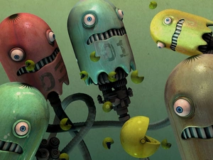 game, works, Eyes, pac-man